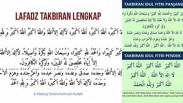 Lafadz Takbir Idul Adha