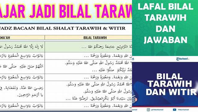 Lafal Bilal Tarawih