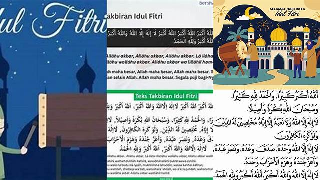 Lafal Takbir Idul Fitri