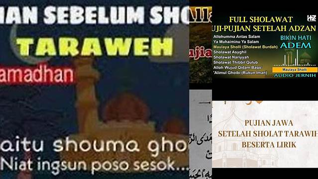 Lirik Pujian Sebelum Sholat Tarawih