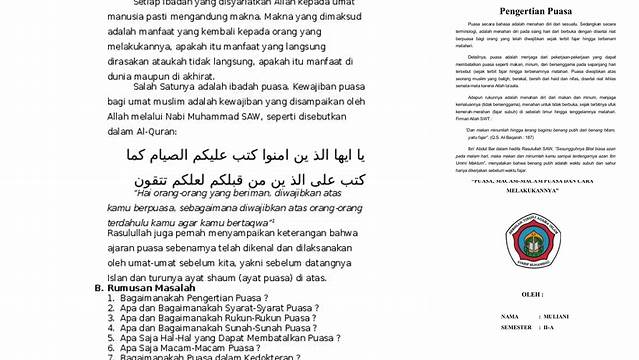 Makalah Tentang Puasa