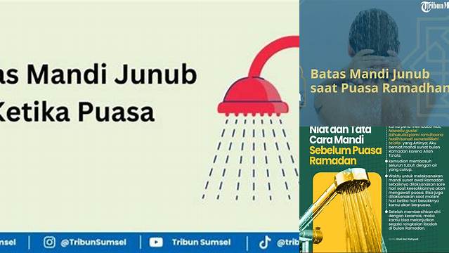 Mandi Junub Ketika Puasa