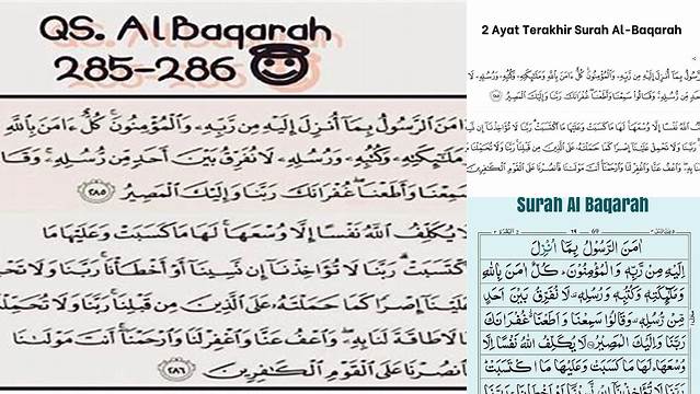 Manfaat 2 Ayat Terakhir Al Baqarah yang Jarang Diketahui, Temukan Rahasianya di Sini!