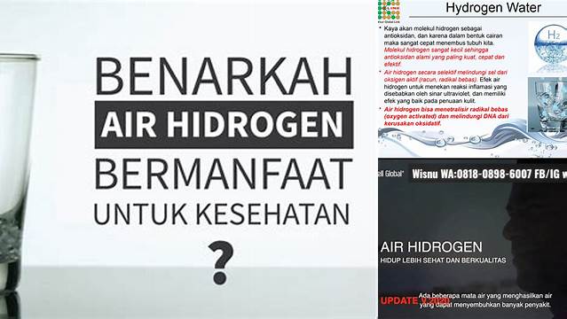 Manfaat Air Hidrogen yang Wajib Anda Tahu