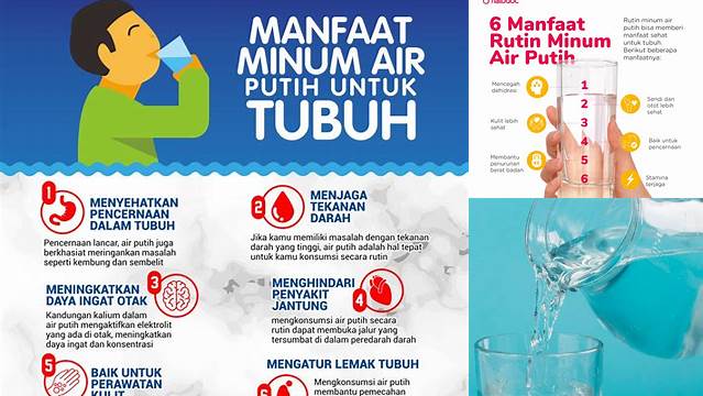 10 Manfaat manfaat air putih untuk tubuh agar lebih sehat