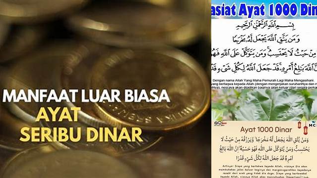 Temukan Manfaat Ayat Seribu Dinar yang Jarang Diketahui