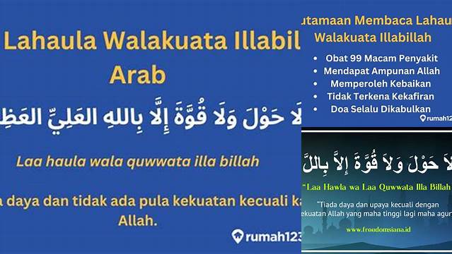 Temukan Manfaat Baca Lahaula Walakuata Illabillah yang Jarang Diketahui