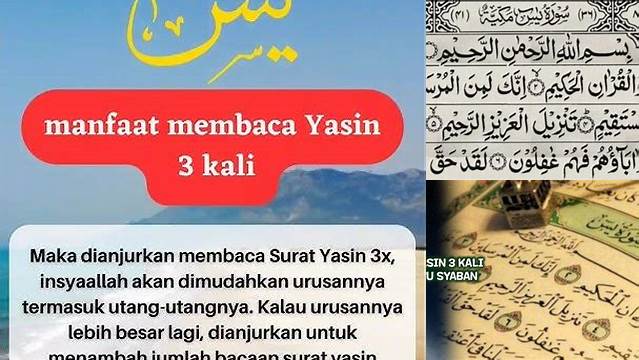 Temukan Manfaat Luar Biasa Baca Yasin 3 Kali yang Jarang Diketahui