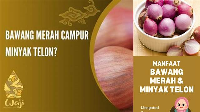 Manfaat Bawang Merah Campur Minyak Telon yang Jarang Diketahui