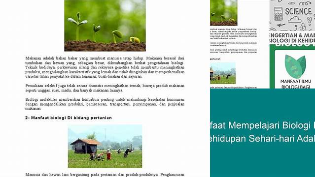 Temukan Manfaat Biologi dalam Hidup Sehari-hari yang Jarang Diketahui