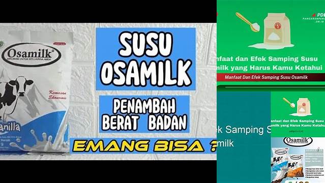 Temukan Khasiat dan Efek Samping Susu Osamilk yang Jarang Diketahui