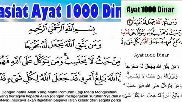 Terungkap Manfaat Doa 1000 Dinar yang Jarang Diketahui