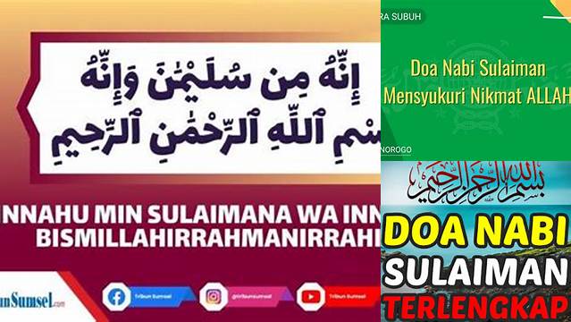 Temukan Manfaat Doa Nabi Sulaiman yang Jarang Diketahui