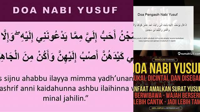 Temukan Manfaat Doa Nabi Yusuf yang Jarang Diketahui