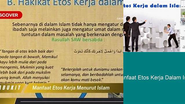 Temukan Manfaat Etos Kerja dalam Islam yang Jarang Diketahui