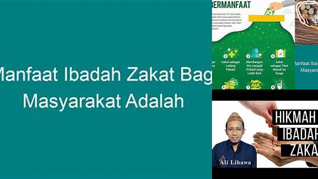 Manfaat Ibadah Zakat Bagi Masyarakat Adalah