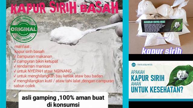 Temukan Manfaat Kapur Sirih untuk Makanan yang Jarang Diketahui