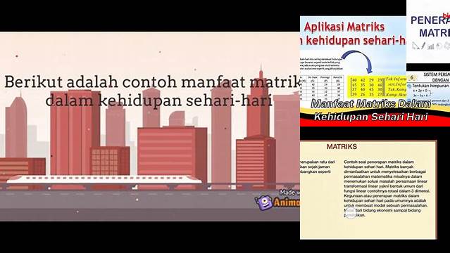 Manfaat Matriks dalam Kehidupan Sehari-hari Yang Jarang Diketahui