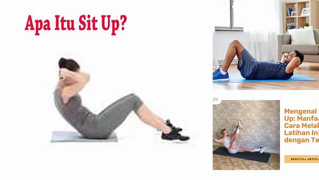 Temukan Manfaat Melakukan Sit Up yang Jarang Diketahui