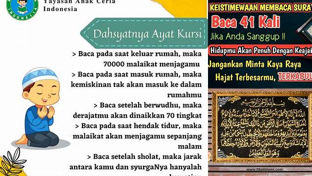 Temukan Manfaat Membaca Ayat Kursi 41 Kali yang Jarang Diketahui