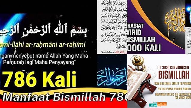 Temukan Manfaat Membaca Bismillah 786 Kali yang Jarang Diketahui
