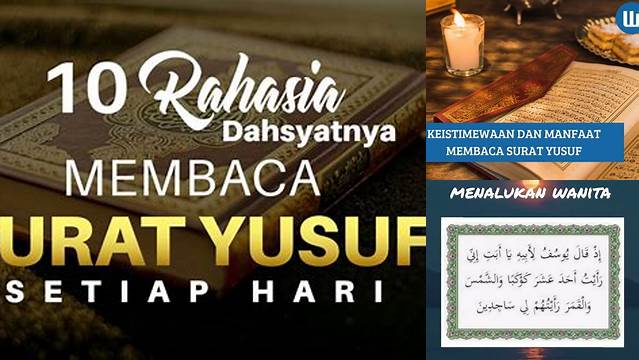 Temukan 7 Manfaat Membaca Surat Yusuf yang Jarang Diketahui