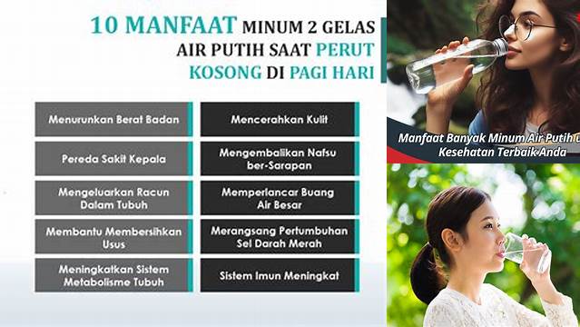 Temukan Manfaat Minum Air Putih Banyak yang Jarang Diketahui