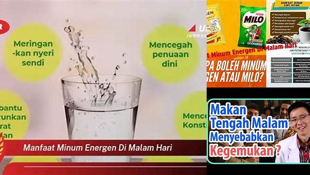 Temukan Manfaat Minum Energen di Malam Hari yang Jarang Diketahui