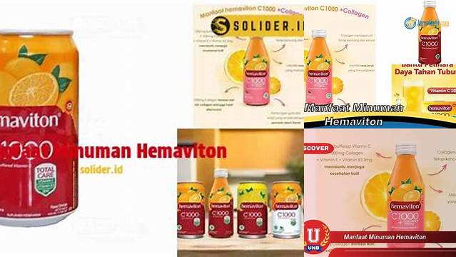 Temukan 7 Manfaat Minuman Hemaviton yang Jarang Diketahui