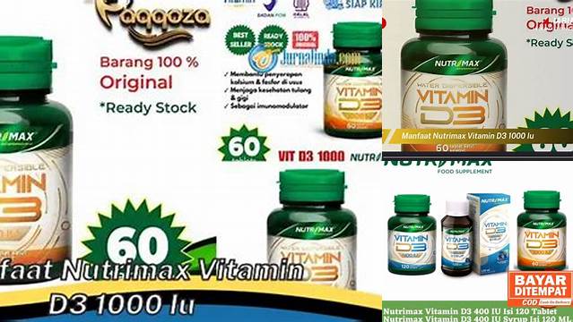 Temukan Manfaat Nutrimax Vitamin D3 1000 IU yang Perlu Anda Tahu