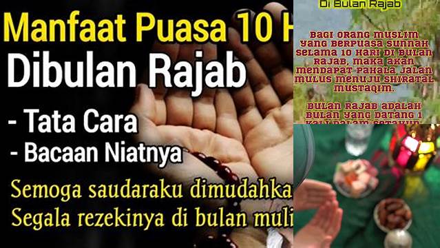 Manfaat Puasa Rajab 10 Hari