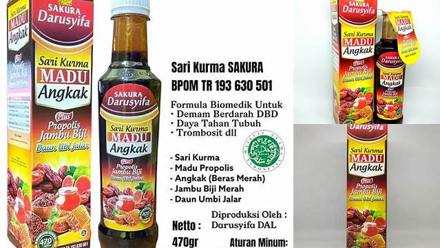 Manfaat Sari Kurma Madu Angkak Darusyifa, Temuan Langka yang Harus Diketahui!