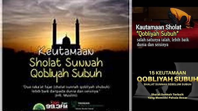Temukan Manfaat Sholat Sunnah Qobliyah Subuh yang Jarang Diketahui
