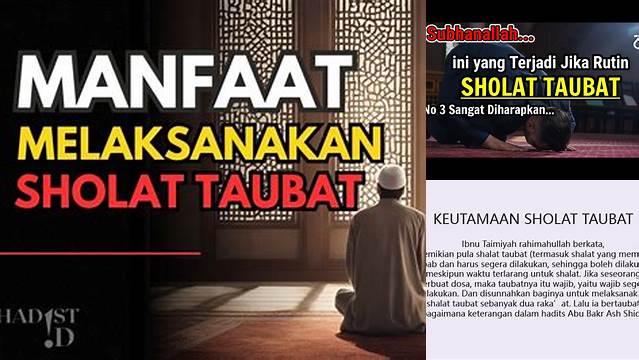 Manfaat Sholat Taubat yang Perlu Anda Ketahui