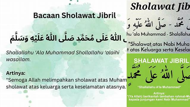 Temukan Manfaat Sholawat Jibril, Rahasia Terpendam yang Jarang Diketahui