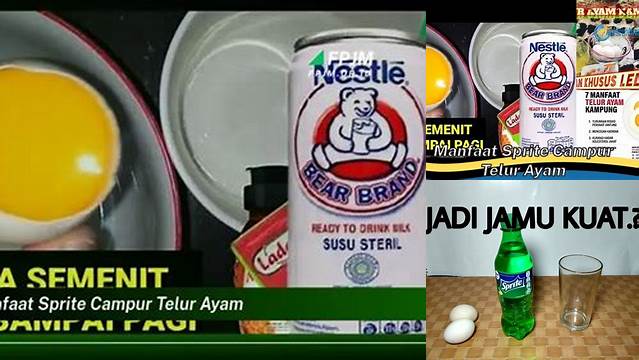 Temukan Khasiat Sprite Campur Telur Ayam yang Jarang Diketahui