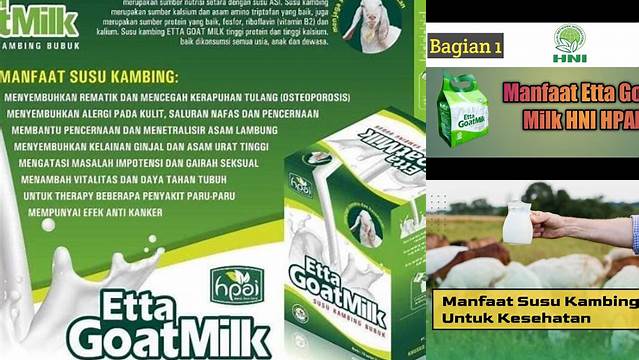 Temukan 8 Manfaat Susu Kambing HNI yang Jarang Diketahui