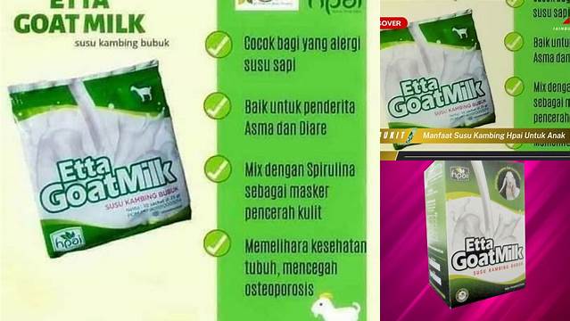 Temukan Manfaat Susu Kambing HPAI yang Jarang Diketahui