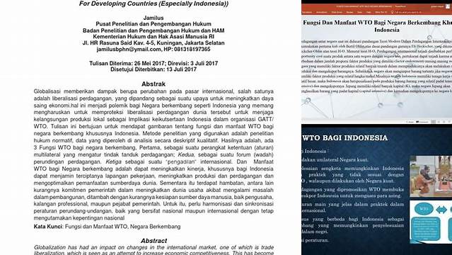Temukan Manfaat WTO bagi Indonesia yang Perlu Anda Ketahui