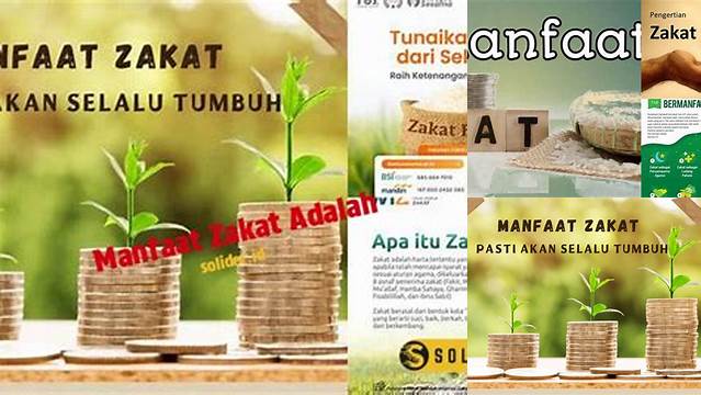 Manfaat Zakat Adalah