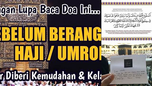 Mendoakan Orang Berangkat Haji Dan Umrah