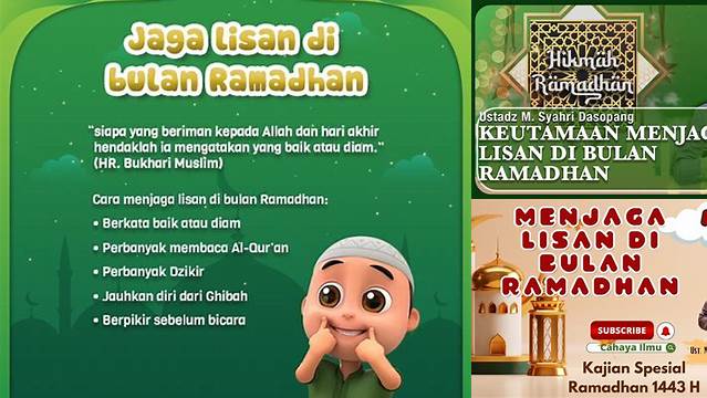 Temukan 10 Hal Penting tentang Menjaga Lisan di Bulan Ramadhan Raih Berkah Idul Fitri