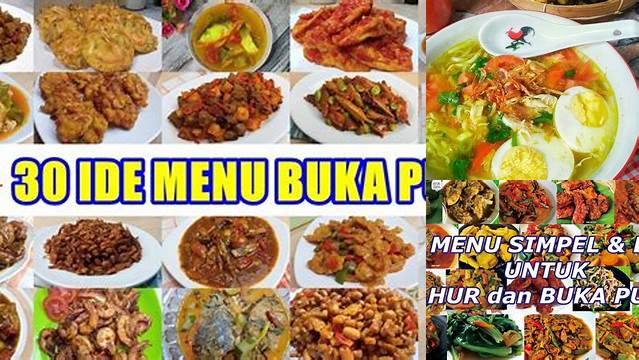 Menu Buka Puasa Rumahan