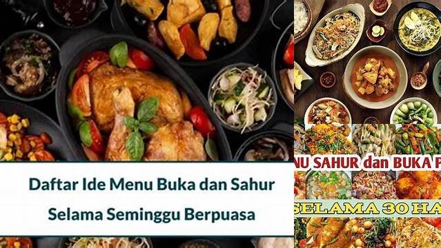 Menu Buka Puasa Selama Seminggu