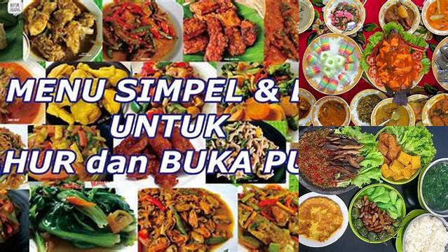 Menu Makanan Untuk Buka Puasa