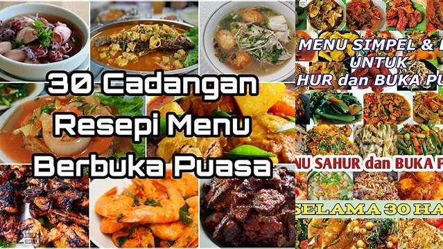 Menu Masak Untuk Buka Puasa