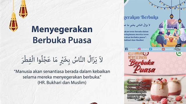 Menyegerakan Berbuka Termasuk Titik Titik Puasa