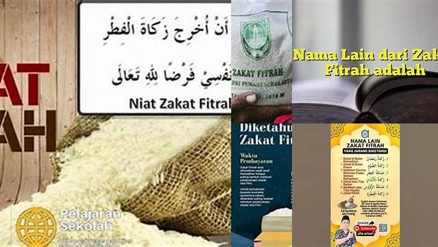 Nama Lain Zakat Fitrah