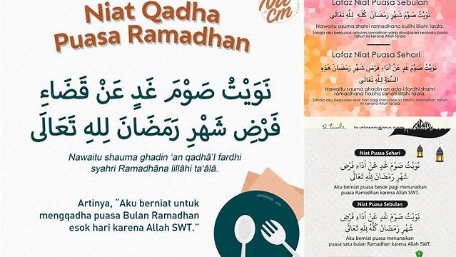 Niat Puasa Nyaur Utang Ramadhan