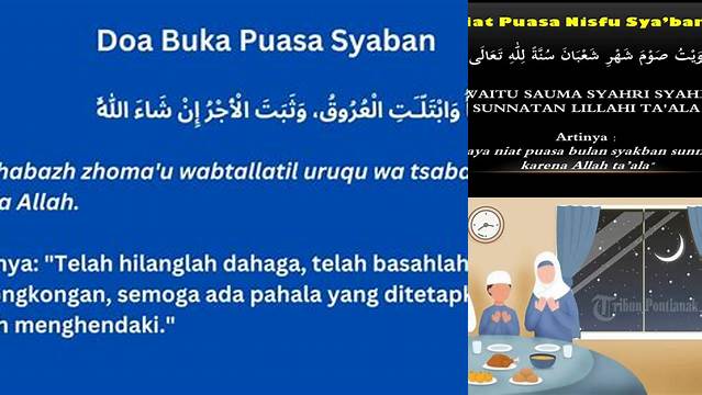 Niat Berbuka Puasa Syaban